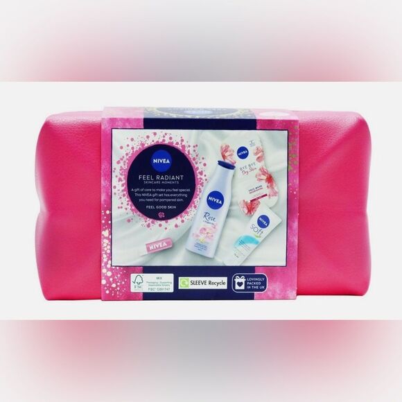 Nivea Feel Radiant Skincare Moments 4 Piece Gift Set - Picture 1 of 3